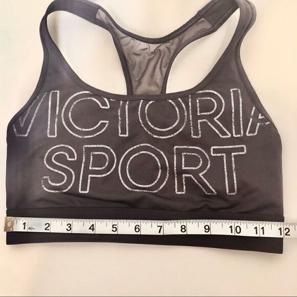 Victoria’s Secret Sports bra purple mauve mesh large logo NWOT -S - Picture 4 of 9